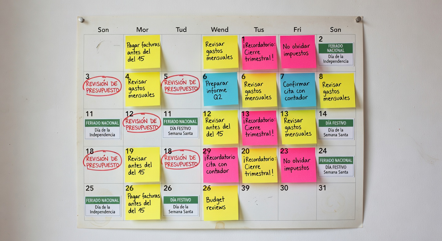 Calendario de revisión presupuestaria