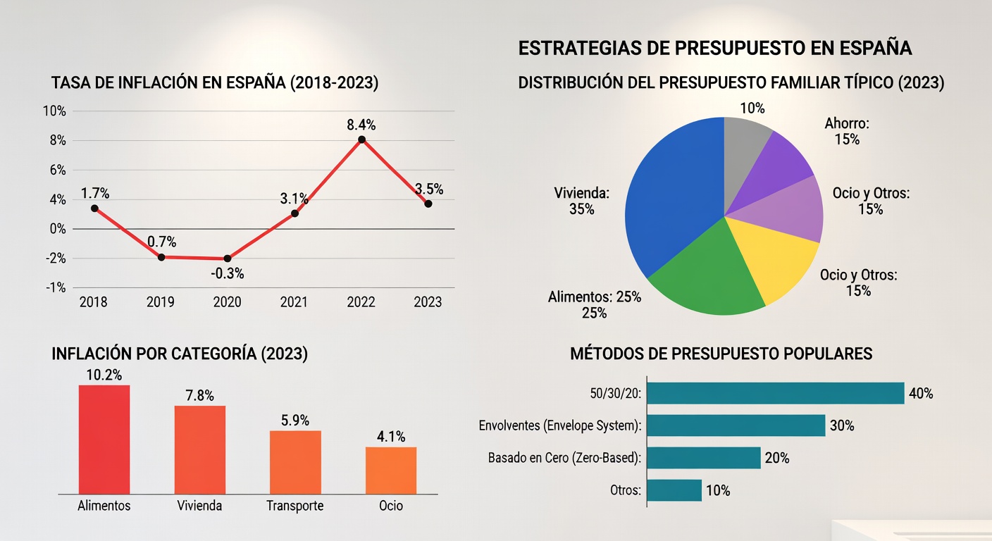Gráficos inflación y presupuesto España